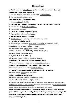 Tự ôn luyện bài nói EILTS - Chủ đề Hometown
